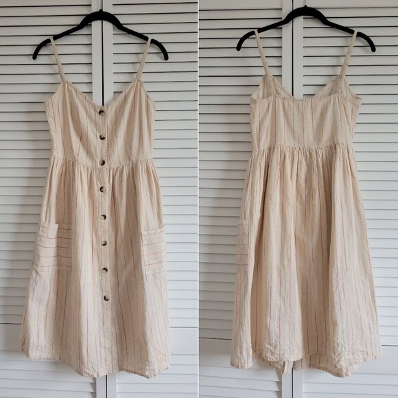 Mango cotton button-front striped dress - Picture 2 of 6